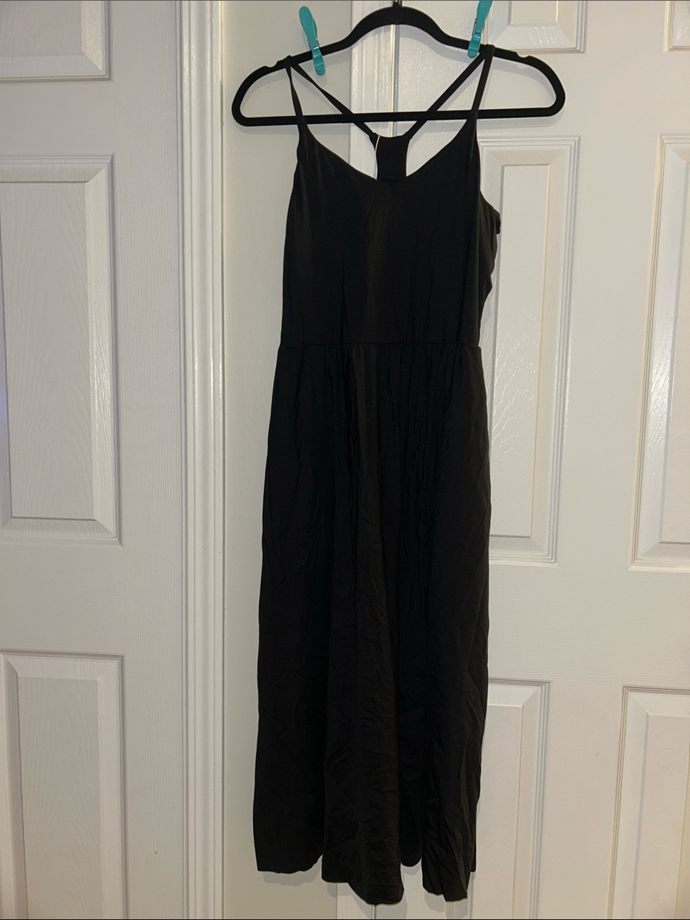 HALARA Black Maxi Slip Dress